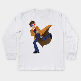 Doctor Tennant Kids Long Sleeve T-Shirt